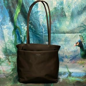 NY&CO shimmery, brown handbag.